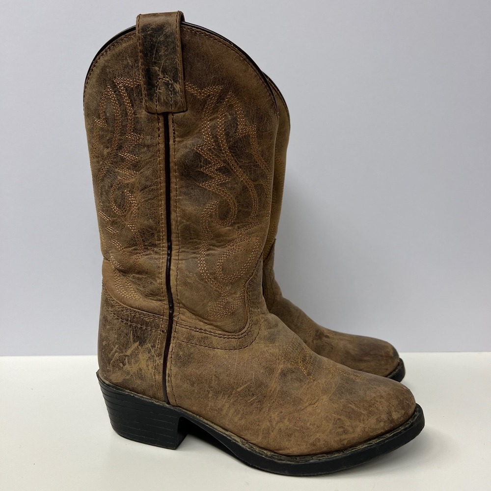 Smoky Mountain Boots Kids‎ Brown Leather Cowboy Western Style Boots Size 12.5